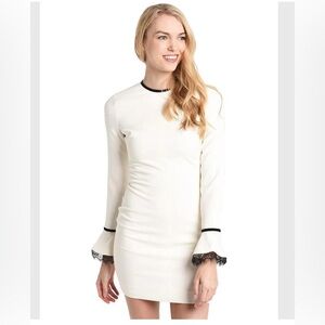 Likely mulholland dress. Lace sleeve with velvet pipping Size 4.